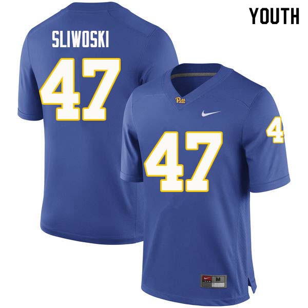 Youth #47 Ryan Sliwoski Pittsburgh Panthers College Football Jerseys Sale-Royal